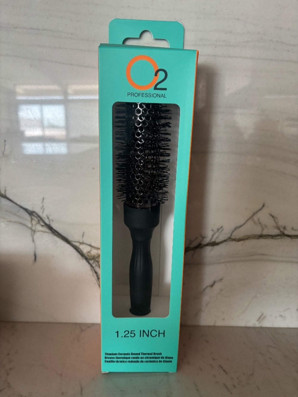O2 Professional Titanium Ceramic Round Thermal Brush Vegan 1.25 inch NWB